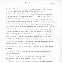 Edward Duffek Oral History Transcript