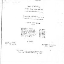 City of Burbank Appropriation Ordinance 1985