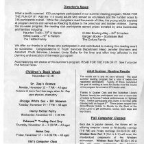 Prairie Trails Public Library District Newsletter Autumn 2000