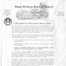 To the Residents of South Stickney Sanitary District June 1988