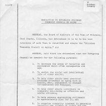 Resolution to Establish Stickney Township Office on Aging