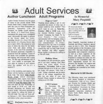 Prairie Trails Public Library Newsletter-Autumn 2001