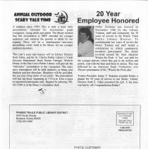 Prairie Trails Public Library Newsletter-Autumn 2001