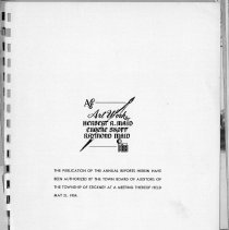 Stickney Township's Annual Reports: 1-9-1953