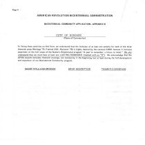 American Revolution Bicentennial Application