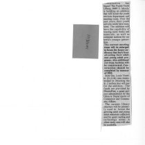 2001 Construction of Library Addition Newspaper Clipping