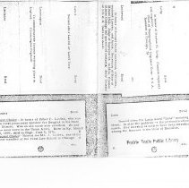 Photocopies from "Vertical File" Street Name Card Catalog