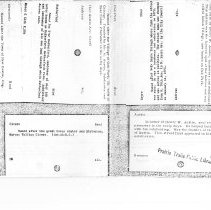 Photocopies from "Vertical File" Street Name Card Catalog