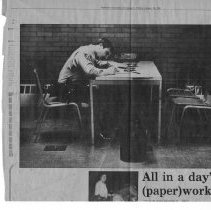 "All in a Days (Paper)Work" Newspaper Clipping