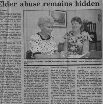 "Elder Abuse Remains Hidden" Newspaper Clipping