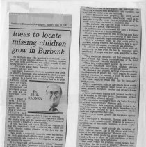 Missing Children and Traffic Articles