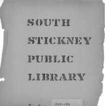 Scrapbook- the History of South Stickney Library, vol. 2