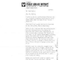 Edward Dudek's letter about the library name