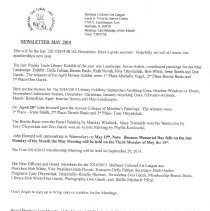 Burbank Cultural Art League - May 2014 Newsletter