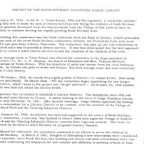 History of South Stickney Volunteer Public Library