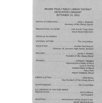 PTPLD 2002 Dedication Ceremony Booklet