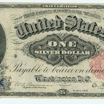 US $1 silver certificate 1891