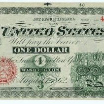 US $1 note 1862