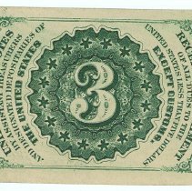 US 3 cent note 1863