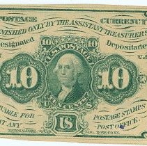US 10 cent note 1862