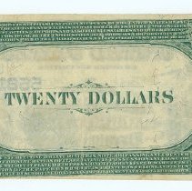 US $20 National Bank note 1882
