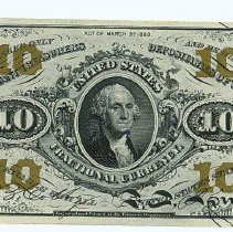 US 10 cent note 1863