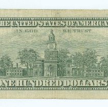 US $100 note 1966