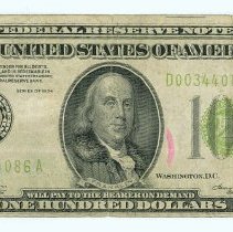 US $100 Federal Reserve note 1934