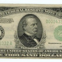 US $1000 Federal Reserve note 1934
