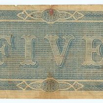Confederate $5 note 1864