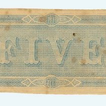 Confederate $5 note 1864