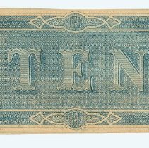 Confederate $10 note 1864