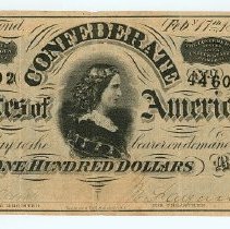 Confederate $100 note 1864