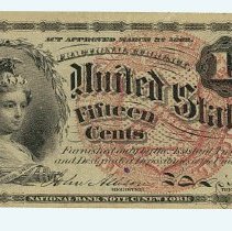 US 15 cent note 1863