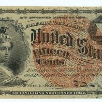 US 15 cent note 1863