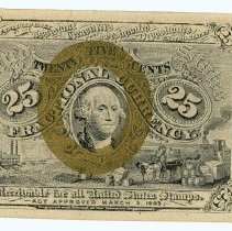 US 25 cent note 1863