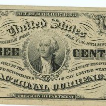 US 3 cent note 1863