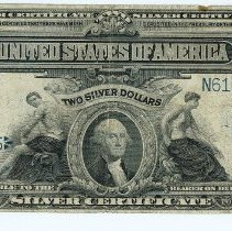 US $2 silver certificate 1899