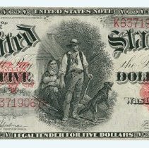US $5 note 1907