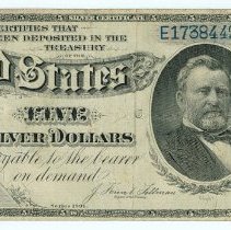 US $5 Silver Certificate 1891