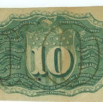 US 10 cent note 1863