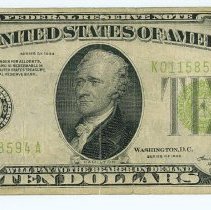 US $10 Federal Reserve note 1934