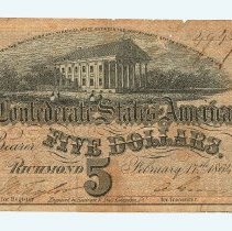 Confederate $5 note 1864