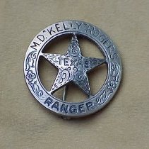 M. D. Kelly's Texas Ranger Badge