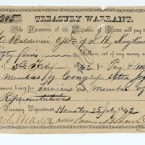 Treasury Warrant #205 - front
