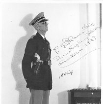 Chief L. G. Phares at Highway Patrol Christmas