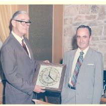 Eddie Lee Oliver receiving a DPS clock