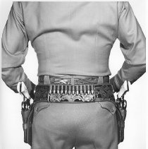 Tales of the Texas Rangers costume: gunbelt from rear on Willard Parker