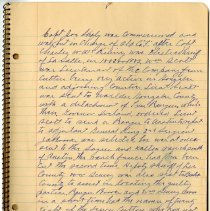 Captain J. A. Brooks handwritten spiral-bound notebook
