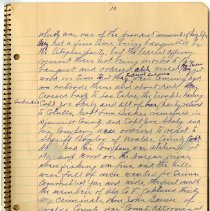 Captain J. A. Brooks handwritten spiral-bound notebook